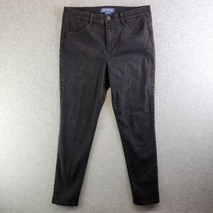 Democracy Ab Solution Jeans Womens 10 Black Ankle Skinny Comfort Waistband